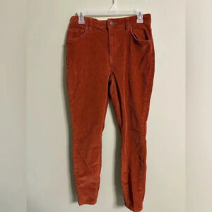 Patagonia Corduroy Pants Women’s Orange Organic Cotton Straight Leg Size 28